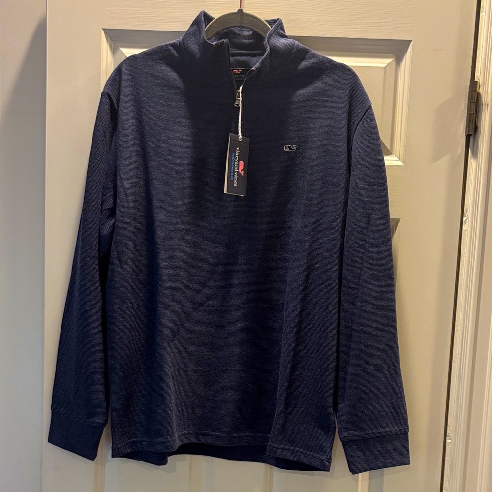 Vineyard Vines Navy Saltwater Quarter Zip